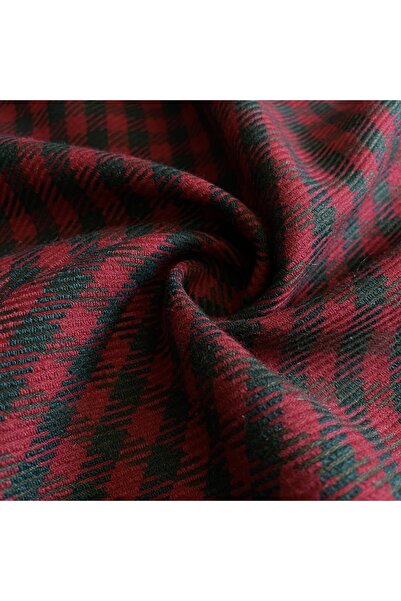 Yeşimm Kumaş Kırmızı Ekose Flanel Kumaş