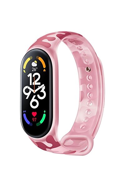 HappyCase Xiaomi Mi Band 7 Akıllı Bileklik Transparan Kamuflaj Saat Kordonu (...