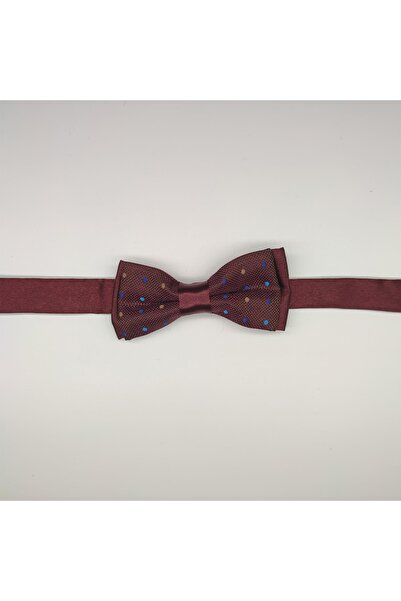 Tedz Collection Mordino Mavi Puantiyeli Bordo Çocuk Papyon