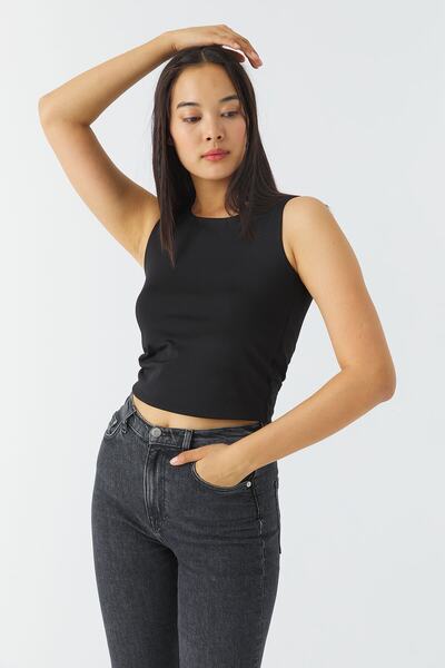 urban focus O Neck Crop Tank Top