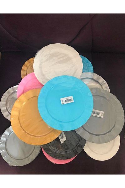 14Süs Plastic Plate Hard Luxury 22cm (6 Pieces) Color Blue