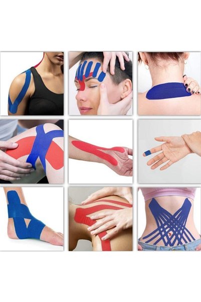 MAXİ Bandă Kinesio neagră Bandă pentru durere Bandă pentru sportivi