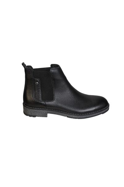 M.P. M.p Men's Genuine Leather Black Leather Inner Elastic Chelsea Boots