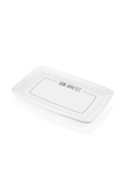 The Mia Daily Tunes Rectangular Serving Plate - White - 34X25 cm