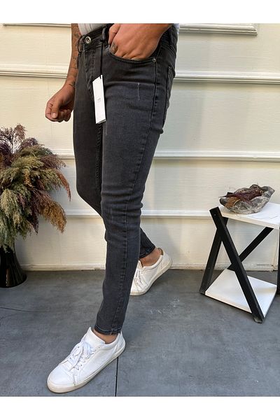 ENERJİN Blugi pentru bărbați Skinny Fit Lycra Antracit Nails.