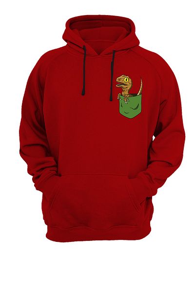 remonz Pocket Dinosaur Printed 100% Cotton 3 κλωστές. Φούτερ με χοντρό φλις εσωτερικά