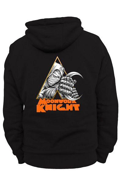 remonz Moon Knight Back Print, 100% βαμβάκι, 3 κλωστές. Ανυψωμένο, Fleece Εσωτερικά, Πολύ Χοντρό Hoodie