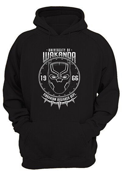 remonz Wakanda pre-imprimat, 100% bumbac, 3 fire. Hanorac foarte gros cu căptușeală din lână