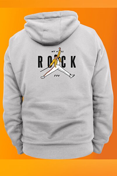 remonz Світшот з капюшоном без застібки з принтом Фредді Меркьюрі з групи Queen