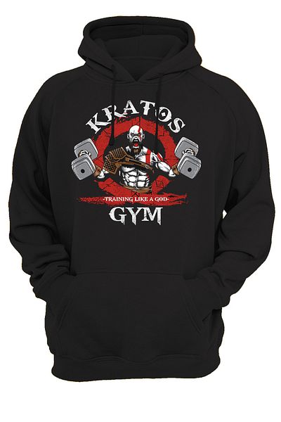 remonz Φούτερ με κουκούλα God Of War Kratos Gym με στάμπα χωρίς φερμουάρ