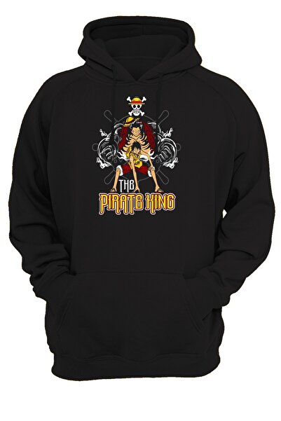 remonz Ένα κομμάτι Pirate King τυπωμένο 3 Ipl. Φούτερ με ράστερ, Fleece Εσωτε...