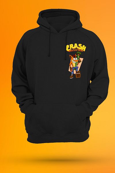 remonz Φούτερ με κουκούλα με στάμπα Crash Bandicoot χωρίς φερμουάρ