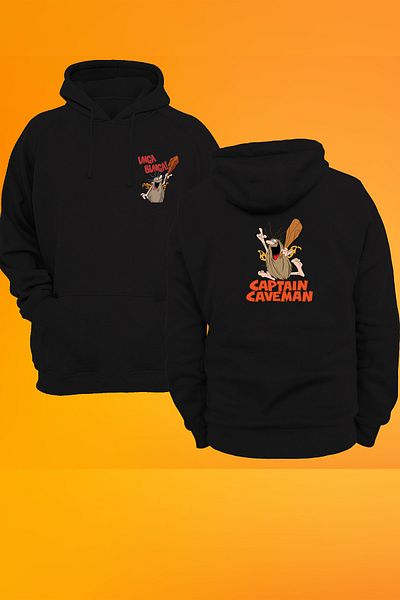 remonz Φούτερ με κουκούλα Captain Caveman με στάμπα χωρίς φερμουάρ
