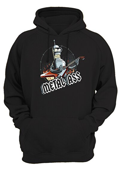 remonz Metalass Printed 3 Ipl. Κουκούλα με κουκούλα με ράστερ, φλις εσωτερικά...