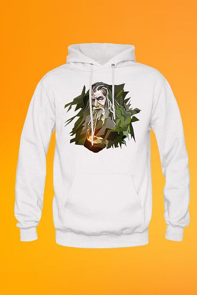 remonz Φούτερ με κουκούλα Gandalf με στάμπα λευκό Unisex