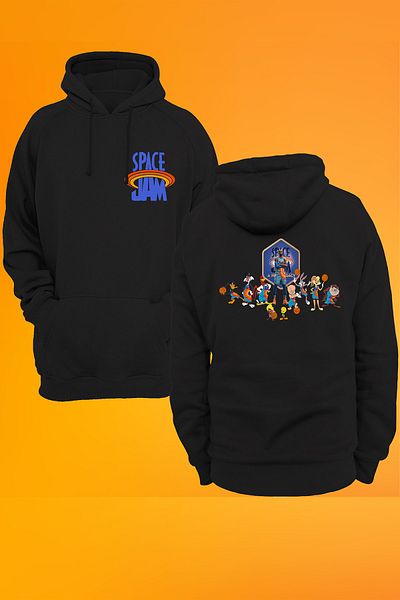 remonz Φούτερ με κουκούλα Space Jam με στάμπα χωρίς φερμουάρ