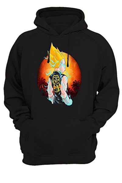 remonz Dragonball Printed 3 Ipl. Ανυψωμένο 600 γρ. Φούτερ με μαύρη κουκούλα F...