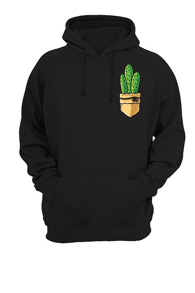 remonz Φούτερ με κουκούλα με στάμπα Pocket Cactus χωρίς φερμουάρ