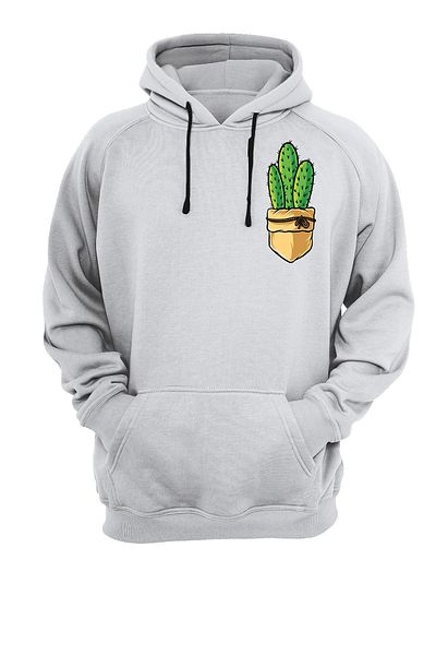 remonz Φούτερ με κουκούλα με στάμπα Pocket Cactus χωρίς φερμουάρ