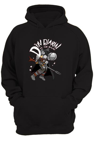 remonz Mandalorian Προεκτυπωμένο, 100% βαμβάκι, 3 κλωστές. Ανυψωμένο, Fleece Εσωτερικά, Πολύ Χοντρό Hoodie