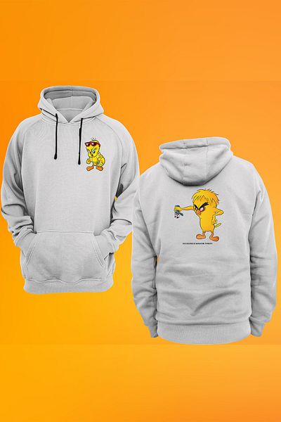 remonz Φούτερ με κουκούλα Monster Tweety με στάμπα χωρίς φερμουάρ