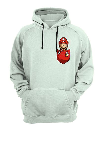 remonz Φούτερ με κουκούλα με στάμπα Mario χωρίς φερμουάρ