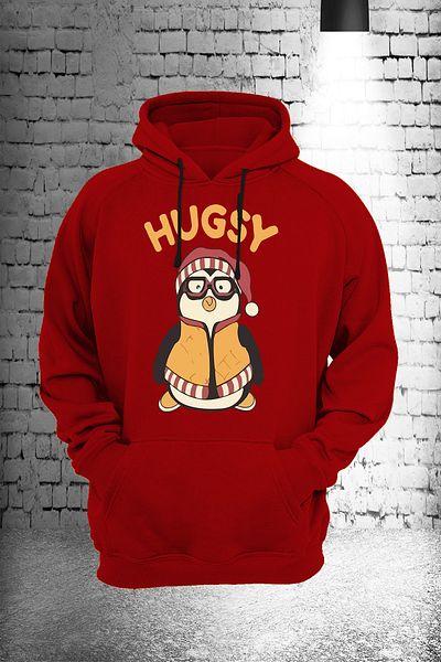 remonz Φίλοι Joey Hugsy Printed 3 Ipl. Ανυψωμένο, Παχύ (600 γρ.) Φούτερ Fleece Κόκκινο Εσωτερικά