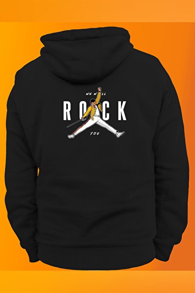 remonz Φούτερ Freddy Mercury Queen με στάμπα 3 κλωστών με χοντρό φλις εσωτερικά 100% βαμβάκι