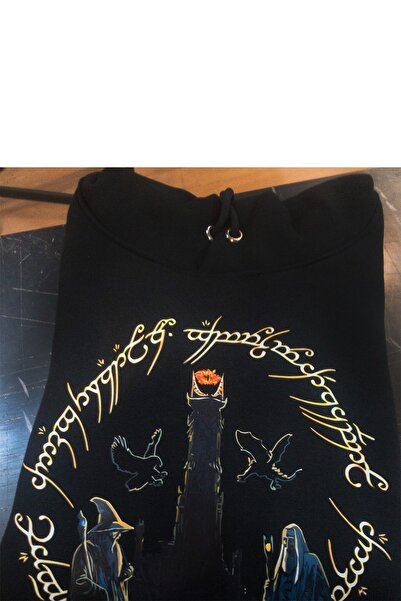 remonz Lotr Lord of the Rings με στάμπα με 3 κλωστές, φλις εσωτερικά, χοντρή κουκούλα (600 GR)