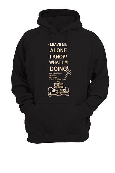 remonz F1 Kimi Raikkönen Leave Me Alone Εκτυπωμένο 3 Ipl. Ανυψωμένο, Παχύ (600 GR.) Φούτερ Fleece Εσωτερικά