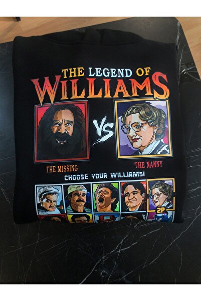 remonz Robin Williams Εκτυπωμένο 3 Ipl. Ανυψωμένο, Παχύ (600 γρ.) Φούτερ Fleece Εσωτερικά