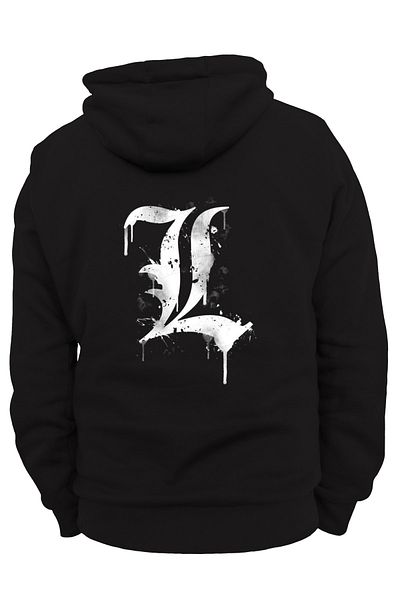 remonz Death Note Πίσω Εκτύπωση, 100% Βαμβάκι, 3 Κλωστές. Ανυψωμένο, Fleece Εσωτερικά, Πολύ Χοντρό Hoodie