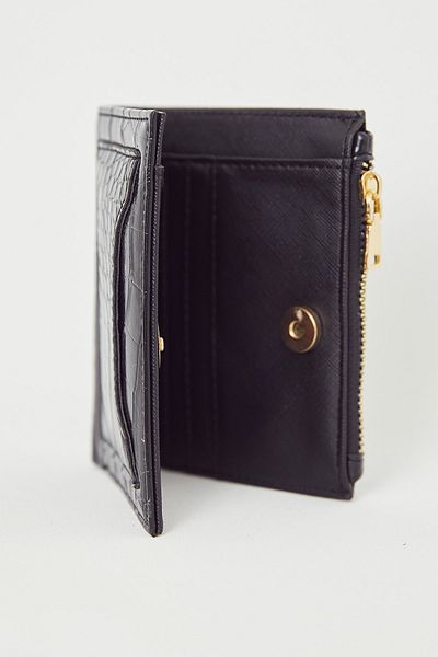 ALTUDA Women's Square Pattern Wallet Black