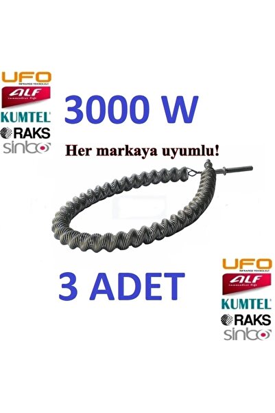 Çetinler 3 Adet 3000w Infrared Soba Rezistansı