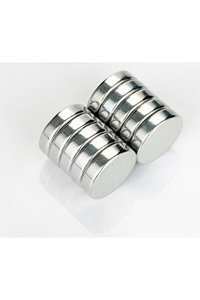 Dünya Magnet 10 Adet, Yuvarlak Neodyum Mıknatıs, 20x5 Mm, Güçlü Magnet Mıknatıs