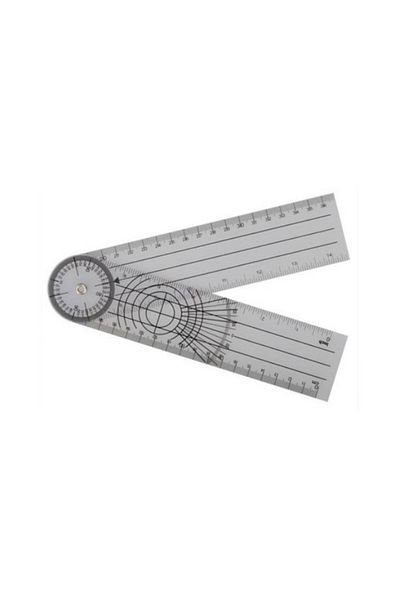 TUSHBA Ruler Goniometer 20 cm 360 Degree Plastic Eha Meter