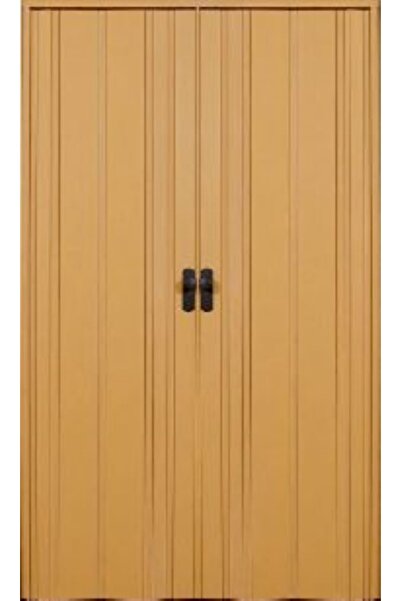 ERİKMANN Akordiyon Pvc Kapı 252 X 210 Altınmeşe Camsız Çift Açılım