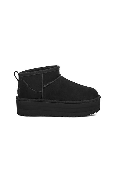 UGG Cizme de damă1135092 W Classic Ultra Mini Platformă Negru Negru