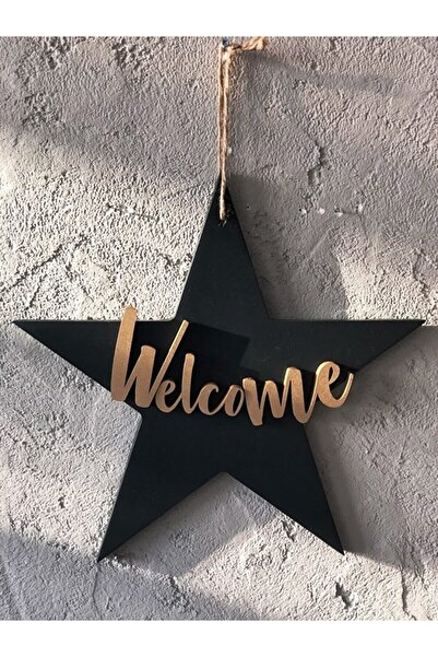 abcofis Yıldız Welcome Kapı Süsü / Hoşgeldiniz Dış Kapı Süsü