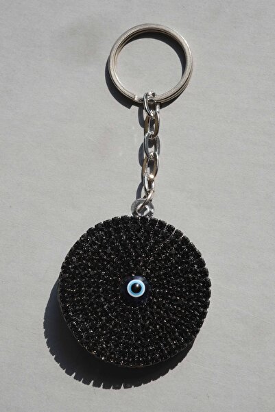 TASARIM ARABAM ATİKE ELİF AKIN Black Evil Eye Keychain