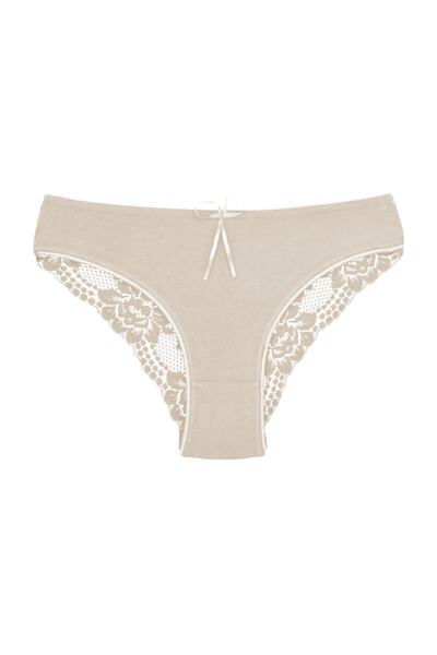 Zena Chiloți de damă din bumbac din dantelă din 3 piese