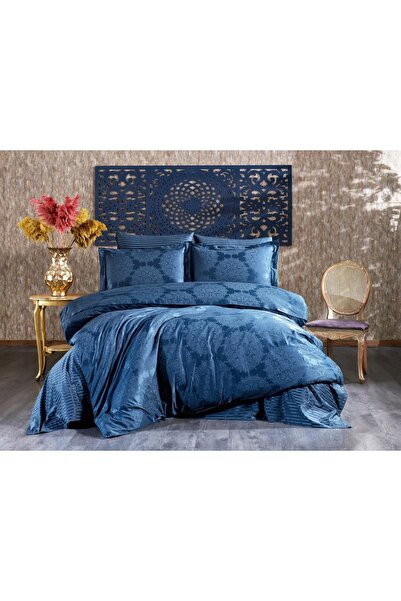 Finezza Tiara Bambu Jakar Kumaş Indigo Nevresim 200x220 Cm - 1309