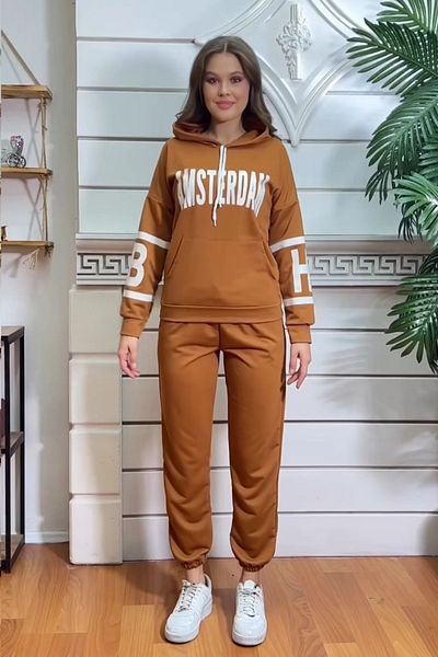 M&N Amsterdam Printed Top and Bottom Sports Set - Tracksuit Set