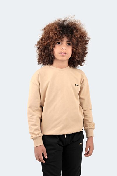 Slazenger Dısel Unisex Kids Tracksuit Set Beige