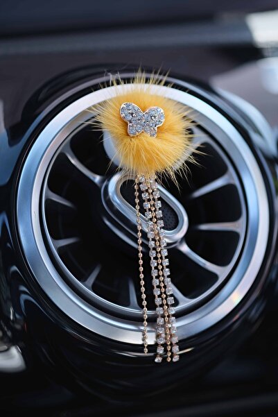 TASARIM ARABAM ATİKE ELİF AKIN Sarı Tüylü Kelebek Klima Koku