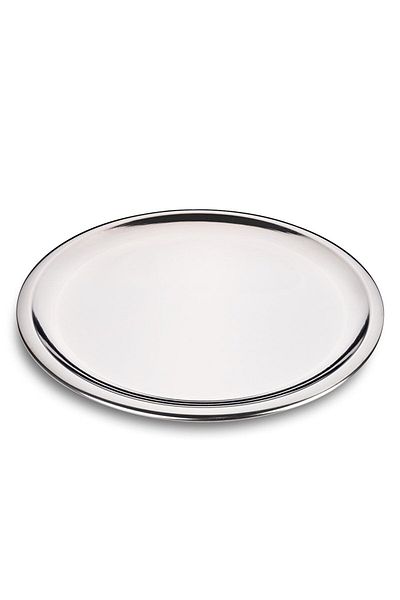 BŞK VİRGO Stainless Steel Round Serving Presentation Tray 24 Cm Single