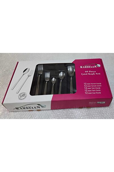 Kardelen Zümrüt 60 Piece Spoon and Fork Set for 12 Persons (WITHOUT KNIFE)
