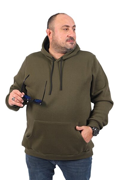 MocGrande Plus Size Men's Basic Sweat Hooded 11700