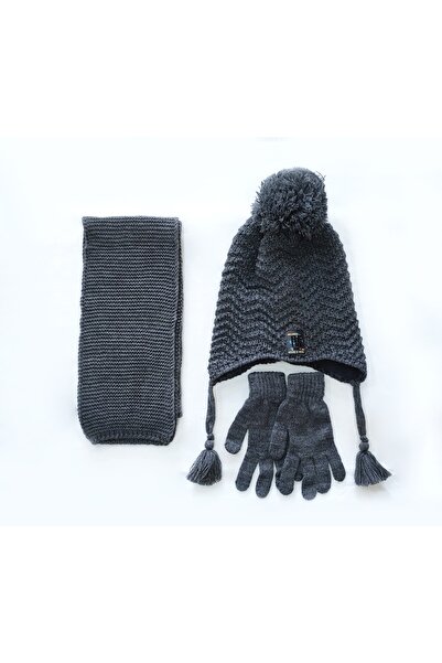 Kitti طقم قفازات وشاح للأطفال الرضع مكون من 3 قطع مع صوف من الداخل
