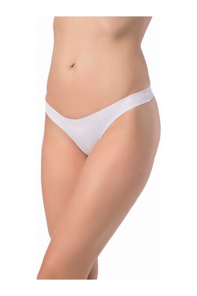 GECKO COLLECTION White Laser Cut 3-Piece Thong Seamless Women's Set - No Trace